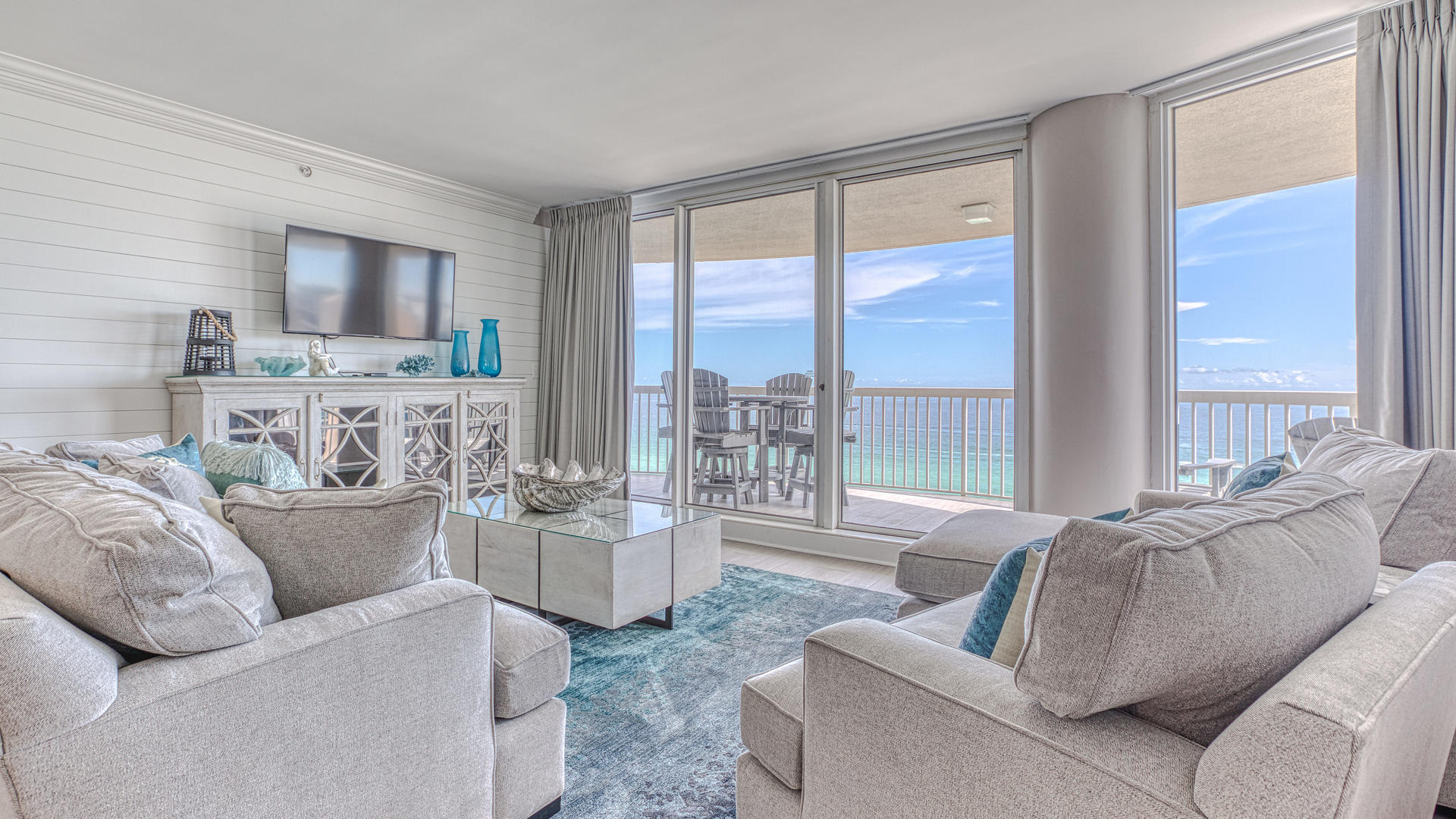 Projected income of $135K!  Completely remodeled, 3 bedroom/3 bath dream condo that sleeps 8 people. This luxurious condo features over 1,693 square feet of living space and a spacious balcony with a semiprivate elevator that opens directly into the foyer of the condo. Enjoy the amazing ocean view from the private balcony and peaceful sounds of the waves while relaxing in the 2 full size lounge chairs and dine on the balcony with the outdoor dining table.The two primary bedrooms contain king size beds and have breathtaking ocean front views. Each master has its own private door to the balcony overlooking the beach.  The first master bedroom has an oversized shower with rain showerhead, large free-standing soaking tub, double vanities with quartzite counter tops and a separate toilet