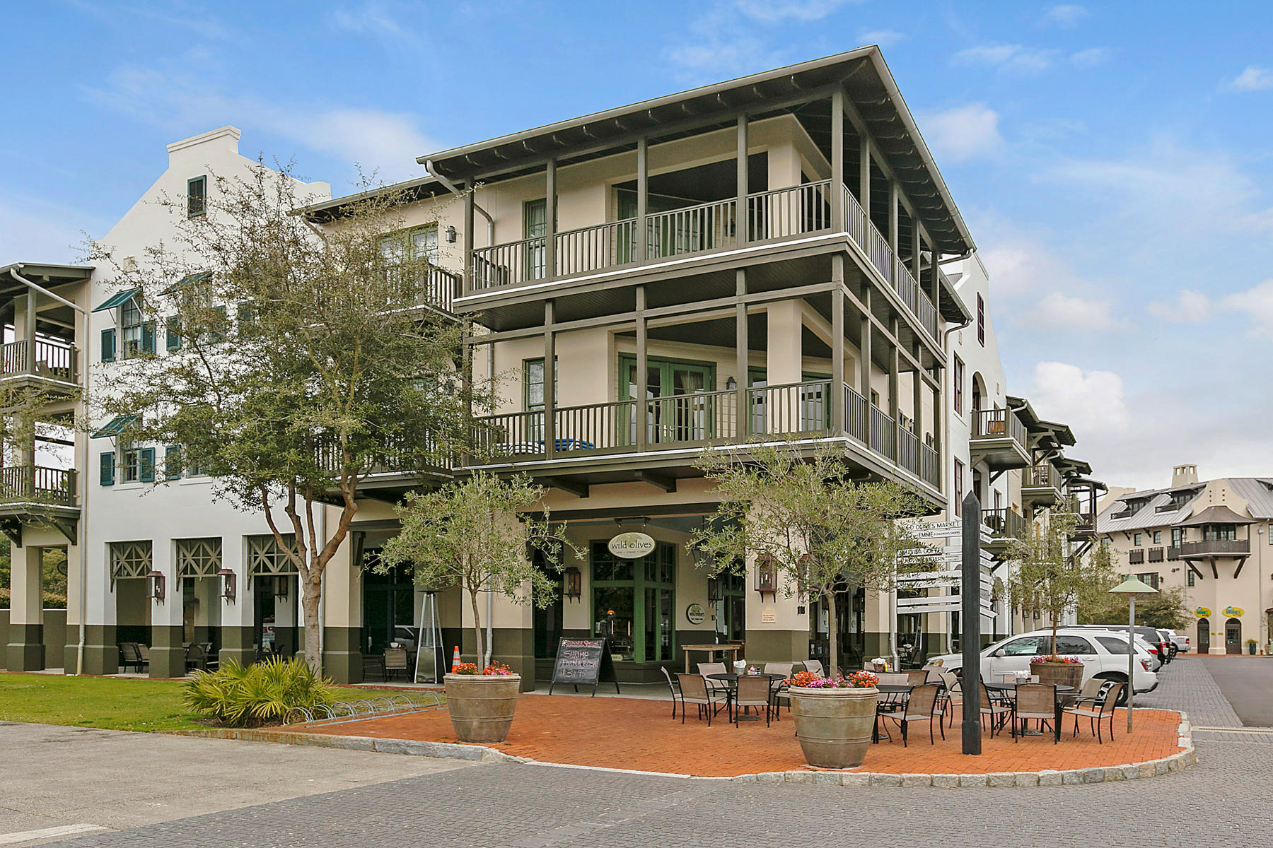 PANARAMIC VIEWS FROM 3RD FLOOR CORNER CONDO, this Stylish 2 Bedroom WITH A BUNK ROOM enjoys a private, lofty locale that wraps the Southern sector of the Lofts West Building in Barrett Square of Rosemary Beach. An open Living/Dining/Kitchen arrangement flows outdoors through a pair of French doors to a large covered Balcony. The Bedrooms are split with the Bunkroom, Guest Bedroom, and Guest Bath in the east wing of the Condo and the Master Suite with its own Balcony in the west wing. Finishes feature Hardwood floors, tiled Baths, and granite counter tops/bar in Kitchen. The Rosemary Beach amenities include a half mile of Beach with 9 Boardwalk entries, Town Center with restaurants & shops, Owners Pavilion and Pool with 4 additional pools, one of which is indoor pool with retractable roof