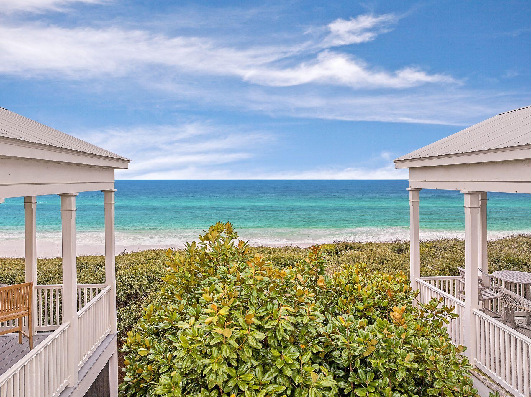 Step into timeless seaside charm, redefined for today's luxury. ''Love Me Tender & Love Me True,'' a one-of-a-kind property in the heart of Seaside, Florida, offers two delightfully renovated cottages, each a private haven ready to embrace romantic memories or family adventures. Masterfully redecorated in 2022, these two  one-bedroom, one-bathroom cottages boast separate kitchens, living areas, and entrances. Interconnect them for family gatherings or keep them closed for individual escapes.   You own them both entirely and the rental income can be very high.These are also easy to adjust to 3 bedroom 3 bath homes.  Come see this wonderful property today. Experience quintessential Seaside character with warm tongue-and-groove walls, inviting screened porches and access to a heated communal pool. Relax and entertain under the stars with a plush seating area and chic outdoor bar on each porch.   Gulf Views relax you in the early afternoon.  There is nothing just like being on the beachside of 30a living in Seaside, Florida.  Contact Us Today