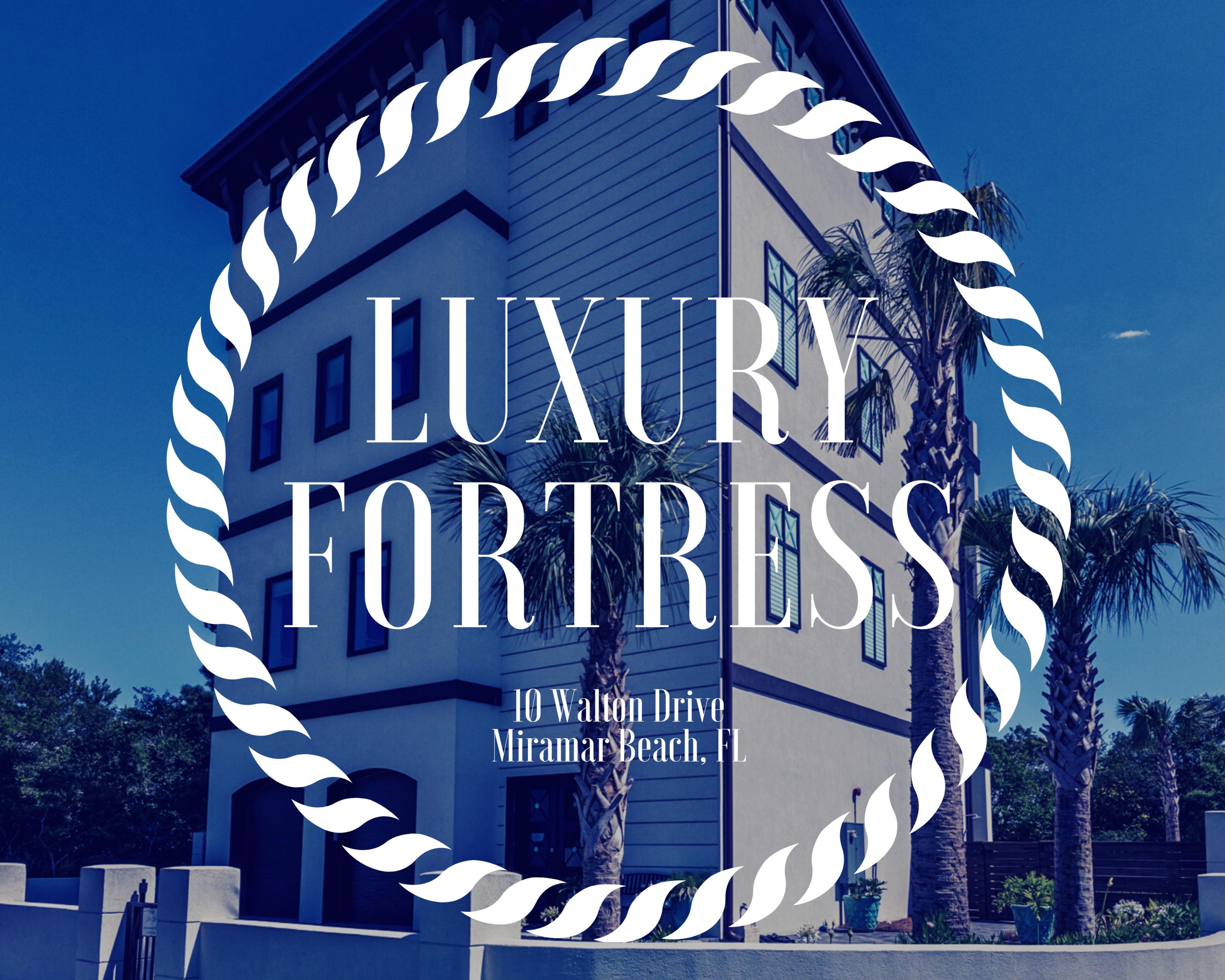 1ST year rental revenue performance (2020) $178,000!+ all furnishings and decor are included! SAFEST FOREVER beach home of elegant luxury; www.luxuryfortress.com. Luxury Fortress is engineered with the highest hurricane defense protection rate that resists Category 5 monster winds.FOUR 12 ft high floors make this 52 ft- high structure, is Florida's most Resilient and Elegant architecture designed above and beyond code,Elegance with symmetrical luxury. 4 LARGE covered and open verandas provide panoramic views of the gulf and masterfully secluded from the rush of beach crowds and traffic while steps away from the emerald waters.Vast 2nd floor Parlour is a dedicated common area designed for intimate family unity, weddings, and grand galas.adorned with a dirty kitchen separat