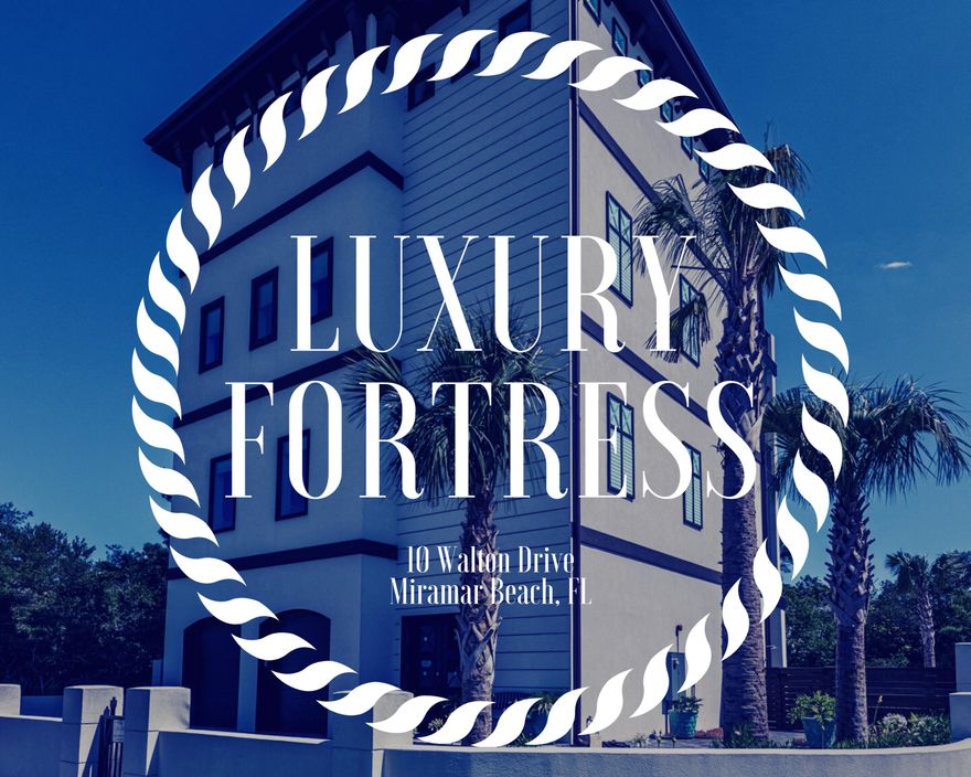 1ST year rental revenue performance (2020) $178,000!+ all furnishings and decor are included! SAFEST FOREVER beach home of elegant luxury; www.luxuryfortress.com. Luxury Fortress is engineered with the highest hurricane defense protection rate that resists Category 5 monster winds.FOUR 12 ft high floors make this 52 ft- high structure, is Florida's most Resilient and Elegant architecture designed above and beyond code,Elegance with symmetrical luxury. 4 LARGE covered and open verandas provide panoramic views of the gulf and masterfully secluded from the rush of beach crowds and traffic while steps away from the emerald waters.Vast 2nd floor Parlour is a dedicated common area designed for intimate family unity, weddings, and grand galas.adorned with a dirty kitchen separat