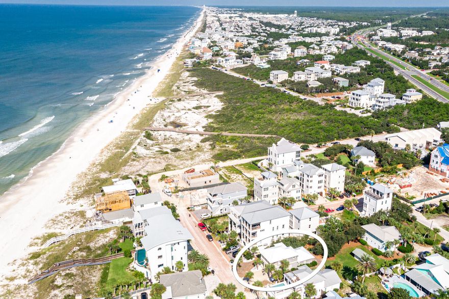 Incredible potential remodel and rental opportunities abound with best the beach has to offer, just a short walk to two nearby public beach accesses and a bike ride away from the shops and restaurants in Rosemary, Seacrest and Alys Beaches. Featuring three beds, two and a half baths and 1,851 square feet of living space, this home with gulf views and no HOA fees is perfect as an established vacation rental or as a remodel project for the right owner. On the first floor, a spacious open concept living, dining and kitchen area is ideal for gathering together. A first-floor owner's retreat offers an en suite bath.