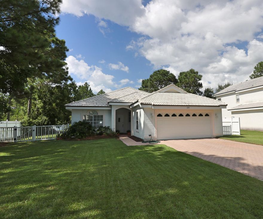 SELLER IS VERY MOTIVATED AND JUST REDUCED TO THEIR BOTTOM LINE PRICE! Perfectly situated in beautiful Seagrove Beach! This charming beach home is conveniently located within walking distance to public the beach, Caf Thirty A and only a 10 minute bike ride from Seaside and other 30A amenities. The home is settled into a quiet gated community on the lake and has been very well cared for by the owner. You will instantly fall in love with all of the charm and character that this beach home has to offer. As soon as you enter into the front door your are greeted with a bright and open floor plan that is perfect for entertaining family and friends. The living room features vaulted ceilings and a cozy fireplace and just adjacent to the living room is the dining area. The kitchen is also pleasing with plenty of counter top and cabinet space, a pantry, comfy breakfast nook and a breakfast bar that opens to the living room with additional seating. The master suite faces the back of the home with lake views and has a private bath. The Seller just tiled the master shower and replaced the tub and tiled the the walls and ceiling in the second bathroom. The two additional bedrooms are also spacious and will both accommodate a Queen bed. As much as you will be delighted with the inside of this home you will be just as delighted with the back patio and yard that offers absolutely stunning views of the lake that is filled with lily pads. It will surely be the gathering spot to enjoy a cup of coffee or to watch the sunset. This home is truly a one of kind and has so much to offer. Other features include a two-car garage, tile floors throughout, 9" and 12" foot ceilings and is one story. Don't miss your opportunity to see this home today!