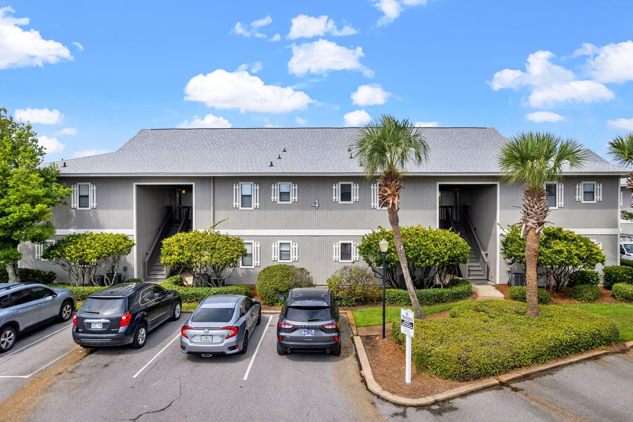 In the heart of Seagrove Beach. Beachwood Villas is a complex with excellent amenities which includes Beach Access, two pools, lighted tennis courts, shuffle board, wood boardwalks, community room, pool restrooms, ample parking, playground and outdoor cooking areas.  This one bedroom condo is top floor with a peek of the gulf from the bedroom. Water/Sewer and basic cable included.