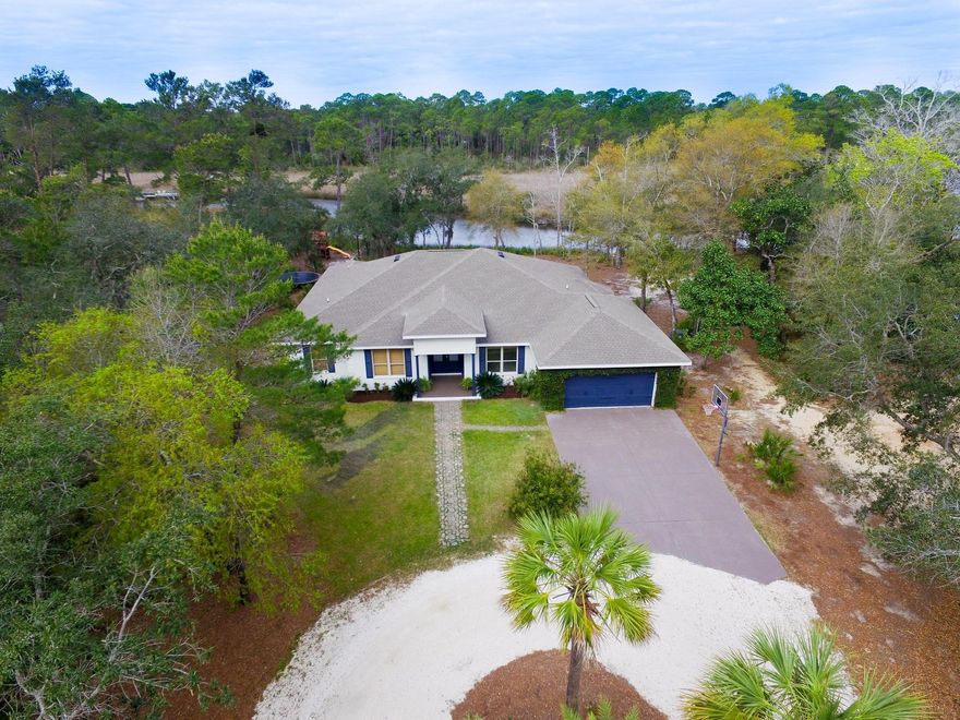 If you have been searching for a coastal paradise surrounded by nature where serenity is at your door step, this water front estate is calling your name. From the minute you pull up to the entrance of this property you will realize that this property is unique. The home sits on a spacious water front lot providing a 100 ft of frontage that is just under an acre providing extreme privacy, yet you are conveniently located to multiple restaurants, the beach, and many other entertainment amenities. Welcome to 109 West Hodge Rd. As you walk through the front door you will immediately realize the pride of ownership. This single story 3BR / 2.5BA + large bonus room, waterfront estate on Mussett Bayou has custom finishes throughout and provides amazing indoor and outdoor entertainment space