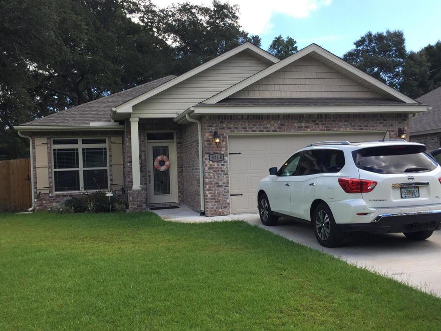 Price just reduced! Motivated seller. Beautiful new home built in October 2017, As you walk into this gorgeous 4 bedroom 2 bath brick home you will see a spacious tiled living room, dining room, kitchen area. Kitchen has beautiful designer cabinetry, granite countertops.There is a spacious back yard for entertaining family and friends. In Master bedroom you will see beautiful tray ceilings, master bath has garden tub with double granite vanities and separate shower unit. Master bedroom has large walk-in closet. Blinds that are on windows convey with home! termite bond in place until August 2019. Conveniently located near Eglin AFB, Hurlburt Field, and the beautiful white sandy beaches.