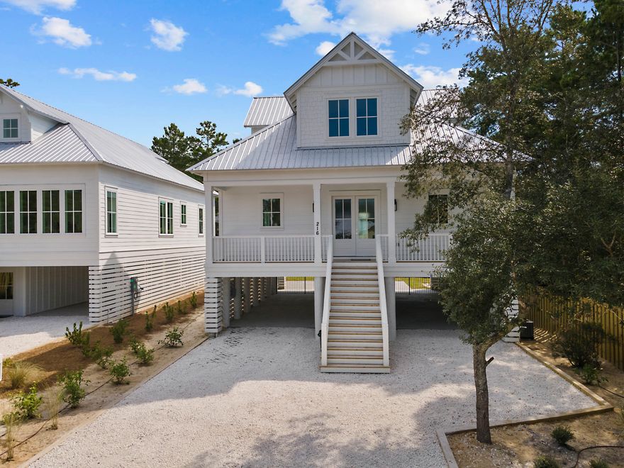New 4 bedroom 31/2 bath home south of Hwy 30A   just completed in Seagrove  This quality constructed home has a swimming pool and is only short stroll to the Beach and Eastern lake. Located in Seagrove area makes dining and shopping convenient and with many being short walk or bike ride away. Hone would be a great vacation rental or permanent residence. Buyer to verify all measurements and dimensions.