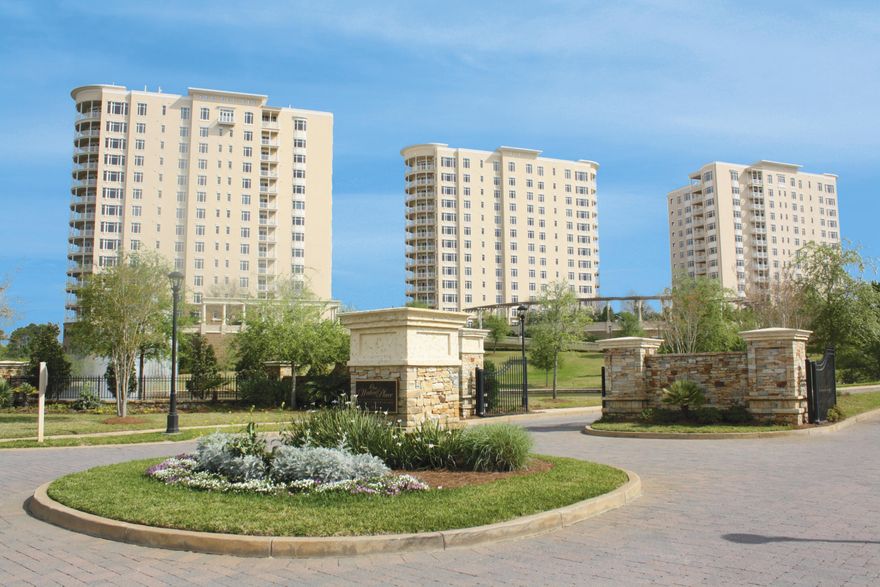 Enjoy fabulous bay and golf course views from this beautiful three bedroom, two and one half bath residence at One Water Place. Barclay floor plan features private elevator vestibule, bamboo floors, raised ceilings, crown molding, built-in bookcases and art niches, granite counters, Viking stainless appliances including gas range, gas log fireplace, master suite with sliders to balcony and a luxurious bath with separate shower, large walk-in closet, private water closet. Large balcony off the great room and master has summer kitchen with brand new, never used stainless gas grill. Unit conveys with two assigned parking spaces and storage unit. First class amenities includegated community, manned guard gates, resort pool with waterfall, state of the art fitness center, spa, sports