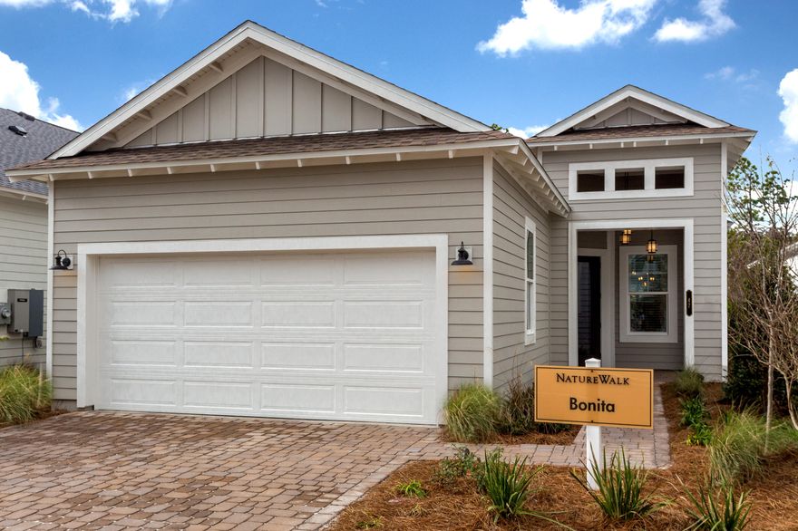 Discover The Bonita, one of our most popular Coastal Collection floorplans--a beautifully designed 2‑bed, 2‑bath with den single‑family home with a full 2‑car garage. Set on a premium homesite with no home behind it, this residence offers added privacy and serene views. Inside, enjoy designer‑selected colors and finishes chosen for their timeless appeal. Located in the only gated community within all of Origins, just minutes from 30A, this neighborhood offers a peaceful, rental‑restricted environment with no short‑term rentals allowed. Exceptional value, security, and coastal charm all in one.