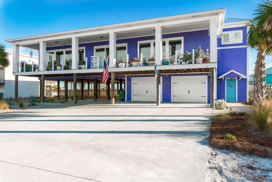 Custom built beach house would make the perfect beach home or vacation rental. Water views from every room. Open concept large living area adjoined to 63 ft TREX deck. The home has a geothermal cooling / heating system that is energy efficient. Requires less maintenance than traditional HVAC and provides hot water. Heated master bath floor. Motorized blinds and built in speakers in the living area, dining, front deck, master bedroom, and rear deck. Luxury finishes throughout. Sodded rear yard with fence. Irrigation system. Oversized garage & parking area. Whole house water filter system. Built to current FL hurricane codes. All windows impact glass. Less than 2 minute walk to beach access. MUST SEE. Will consider selling furnished.