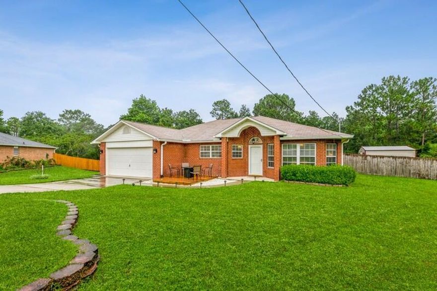 Very well maintained and located in South Crestview. This stunning 3/2 plus bonus room dream home is located in a neighborhood with NO HOA. Tucked away in a very peaceful Cul-de-sac this property has no backyard rear neighbors. This property has features 97% of buyers are looking for to include features like No carpet in home, large kitchen, spacious backyard, sprinkler system, Shed/workshop, newer roof and HVAC (2019), French drain and hidden rain drains, gutters, and lots more. This property will also be conveying television wall mount (backyard porch) and washer and dryer.