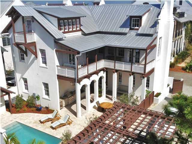 Enjoy a coveted location in Rosemary Beach and indulge in the luxury of beachside living in this exquisitely crafted residence. Situated on one of the community's largest lots ''Stillwater'' confidently claims her place among the finest homes on 30-A. This newly completed home is presented ready to enjoy including: Fine designer furnishings, custom indoor and outdoor upholstered pieces and monogrammed linens and towels. Outdoor spaces are the heart of this seaside home. Off the front porch you'll find a direct path guiding you to the Gulf of Mexico and its white sand lined beaches. The homes western elevation embraces a beautifully landscaped courtyard. Cobblestone pavers flow through both sun-drenched and shaded spaces and surround the heated pool and the cabana bath. The