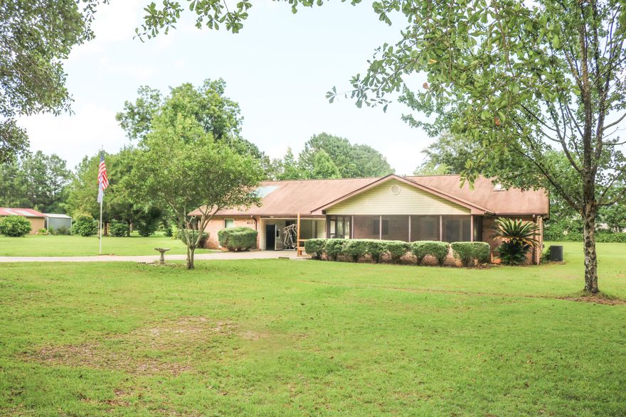 *** Investors Special*** This adorable brick home sits on 2 acres in the heart of Baker. Enjoy some of the country life without having to sacrifice the reasonable commute to all the local bases and beaches. Convenient access to schools, including Baker High School Home of the 2020 Baker Gators Football State Champs, Crestview and the interstate.  This 2 bedroom 1 bath home also offers a bonus room and full bathroom located in the garage, ready to be made into the ultimate Man Cave/She Shed/Teen Space. Vaulted ceilings and skylights brighten up the open concept kitchen, dining area, and living room. Large laundry and utility room complete with a slop sink. This home has some updates and ready for your personal touch.