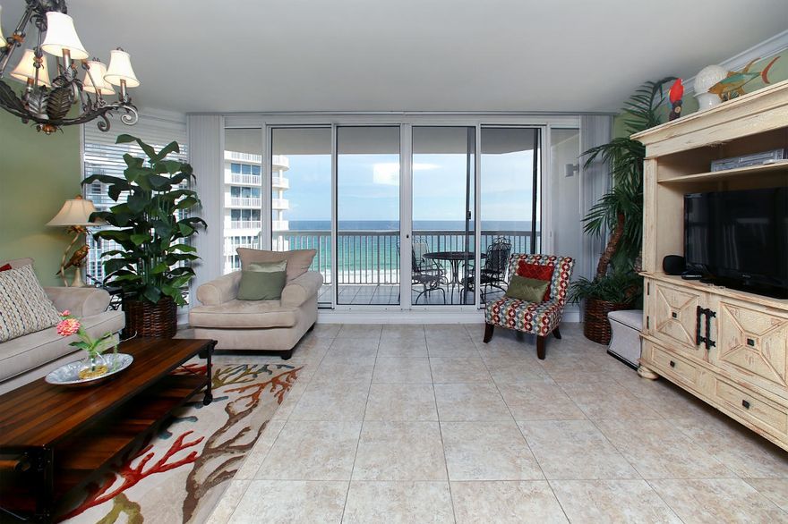 Live in luxury at Silver Shells Beach Resort, a 27-acre gated resort in Destin located just west of Henderson Beach State Park. Unit #1101 is a beautiful 3-bedroom, 3-bath east end corner unit at St. Croix, the middle building facing the Gulf of Mexico. This unit is being sold fully furnished and decorated along with parking space #53 in the covered garage. St. Croix is private and unique with only 3 units on each floor of the east wing. The open floor plan is spacious with nearly 1,900 square feet and there is a large wraparound balcony facing the Gulf with access from the living area and master bedroom as well as an additional balcony shared by the guest bedrooms that overlooks the Bay - a rare treat for condos in Destin! Interior features raised ceilings, crown molding, 18'' tile floors