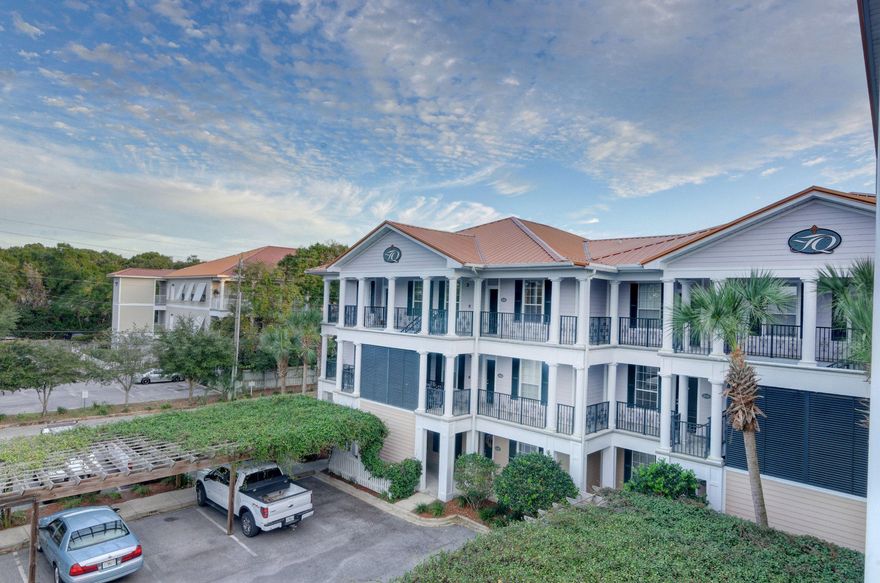 LOWEST PRICED WATERVIEW UNIT! This stunning 3 bedroom 2 bath unit features a beautiful water view. This unit has everything you need. Starting with all tile throughout, granite countertops, open floor plan and much more. The unit features a large master with two master closets and a large open master bath with double vanities. The location is ideal for Hurlburt or Eglin only about 10 minutes from each. You have your own dedicated parking space and a storage locker approximately 5' x 12'. The French Quarter has fantastic amenities, featuring deeded water access, gym facility, common room with meeting area, bike racks and much more. The French Quarter is conveniently located within walking distance from restaurants, beach, and shopping. This unit will not last see it today!