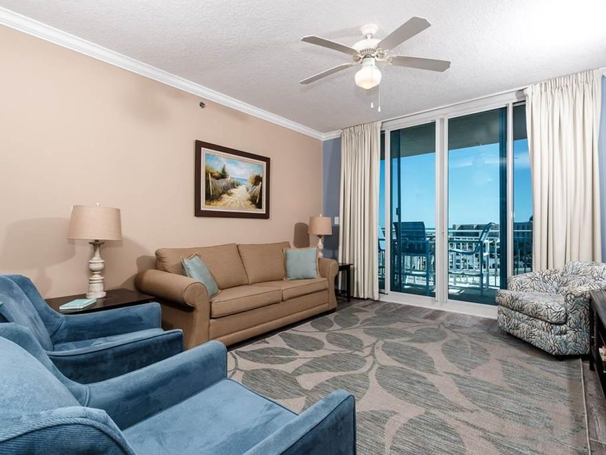 You don't want to miss the opportunity to purchase a stunning beach getaway- A631 at Waterscape! Prime top floor site allows you to enjoy the ''island action'' from your very own balcony along with gorgeous bay AND gulf views. Indulge in Waterscape's impressive amenities then break away from it all to enjoy the seclusion of your own condo! This 2 bedroom, 2.5 bath PLUS bunk room condo comes fully furnished - upgrades right through - from new ceramic tile floors, stainless steel appliances, and doors on the bunk room for more privacy! A beautifully landscaped courtyard includes two hot tubs and three resort-style pools, plus a Lay-Z-River and a 10-foot waterfall. Throughout the courtyard area are BBQ's with gas grills, multiple pool decks, children's play area, a kids pool.