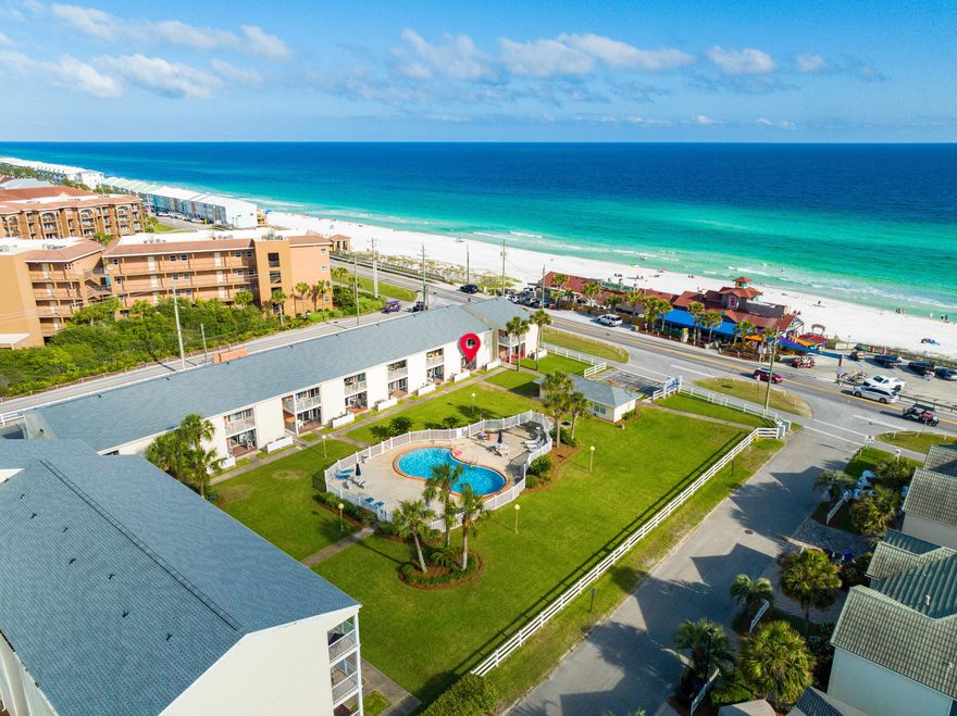 Incredible Gulf views from this ground floor unit located at the Southern end of Tradewinds in Miramar Beach, FL. #2 is a quaint two bedroom and two bathroom unit that is a perfect retreat for someone looking for easy access to the white sandy beaches located across the street from Tradewinds. Enjoy sunset views from the back porch patio before walking across to Pompano Joe's for dinner or a nice stroll down the bike/walking path to experience all Miramar Beach has to offer. The Tradewinds community makes it easy to enjoy their private pool and BBQ grills located just off the patio. This unit does come fully furnished and is assigned one parking spot with additional parking located within the community. Call today to schedule your showing.