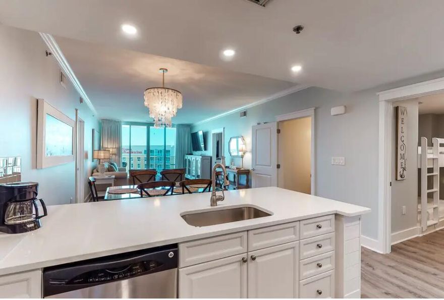 Don't miss out on this completely renovated rental machine!  From the 6th floor, enjoy gulf and bay views from the balcony and master bedroom.  Rentals have grown year over year in the highly desired Waterscape Resort with excellent amenities for families of all sizes.

 Unit was completely renovated throughout this year.  All new furniture, artwork, & bunk room door was added, as well.  Unit is one of the few handicap accessible units in Waterscape.  This will include a wider kitchen and master bathroom than the other standard 2 bedroom units.

Amenities include: Lazy river, 2 pools, 2 hot tubs, 10 gas grills, fitness center, kiddie play area with wading pool, 490' of beach front.