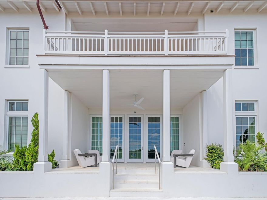 Built-in 2022, this gorgeous Mews-style townhouse in Kaiya Beach Resort brings a sophisticated elegance to the beach. Stone, tile and white oak flooring add a touch of luxury to each room, along with accent wallpaper and pristine white decor. A wall of windows and French doors connect the bright, open living room with a deep outdoor porch, providing a tranquil spot for quiet reading, sunset cocktails and social entertaining. The adjoining kitchen of this luxury retreat features a long island with bar seating and full-height cabinetry with under-lighting. Caesarstone counters and high-end Sub-Zero and Wolf appliances complete this custom space. Tucked away in the corner is the dining nook with comfy bench seating, shiplap walls and a gorgeous outlook. A neat coffee station completes this upscale culinary space. The first floor is completed with a beautifully decorated guest bathroom and a two-car garage. Head upstairs to the landing, which features a built-in desk with ample natural light from the skylight above. Guests can sleep soundly in the guest bedroom or the bunk room, which is furnished with two custom twin-over-full bunks. The primary suite has ample space for a king-sized bed and an additional seating area. Doors open onto the second-floor balcony, where sea breezes playfully embrace the generous outdoor sitting area. Attractive oversized tile showers, marble vanities, designer wallpaper and Waterworks fixtures grace all three luxury bathrooms. This exclusive coastal haven has equally upscale amenities, including a beautiful community pool, spa, exercise room and pavilion. The soft white sandy and emerald gulf waters provide further delights at this sought-after beach retreat. This property is fully furnished and turnkey, equipped with all furnishings, linens, dishware, and essentials for seamless rental use.