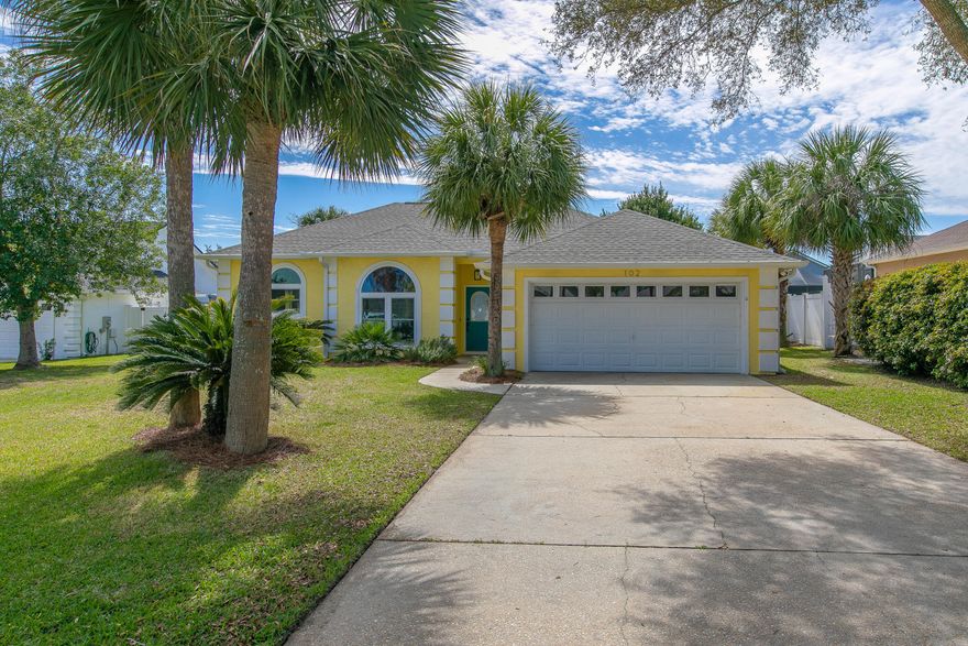 Escape to your personal paradise! This 2BR/2BA beach house is a dream come true. Enjoy the converted garage as a 3rd bedroom, office or game room, screened saltwater pool & lanai, and sunroom, perfect for relaxing in the Florida sun. On chilly nights, gather around the fireplace.The home features a new roof, new windows, and solar panels for cost-effective energy. The gas stove, tankless hot water heater, smart irrigation control, irrigation well pump, Ring doorbell, and Ecobe thermostat provide ultimate convenience. The appliances are from 2018 and there's even a golf cart garage/workshop!Best of all, this is a NON-rental neighborhood. You'll enjoy an established neighborhood with locals that will become your friends. Plus, it's just a 2-minute golf cart or bike ride to the beach. Don't miss your chance to own your own slice of paradise!  Located just 6.5 miles from 30a, you can experience all the area has to offer without the high prices.  Schedule a showing today!
Seller is offering a $5,000 flooring allowance and $10,000 towards closing costs or rate buy down! 