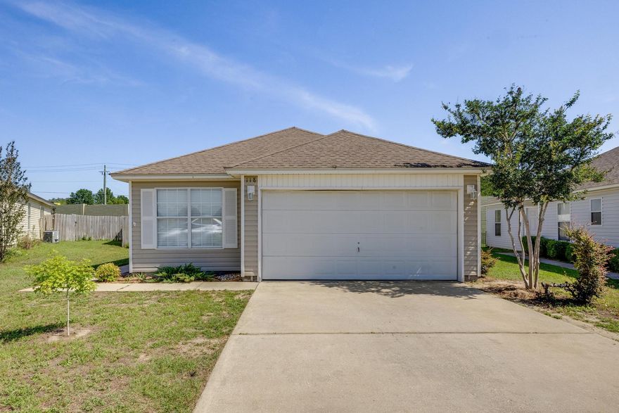 Excellent location in SOUTH Crestview this updated home is ready for you! Featuring an open kitchen/living room and split bedrooms- this home checks all of the boxes! Features include new LVP flooring, new Stainless Steel appliances, fresh paint throughout, updated kitchen cabinets and backsplash, updated sliding glass door, window blinds,  privacy fenced back yard, and a covered back porch! The property also has a sprinkler system and a new roof will be installed prior to closing! This neighborhood is a short commute to schools, shopping, and local military bases! Be sure to check this one out before it's gone!