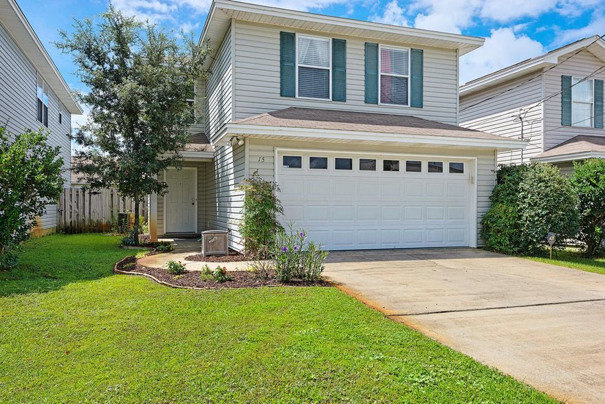 Want a great home near the military base? This is it! Shalimar is a great quiet community within 5 minutes of Eglin Air Force Base's gate. This home is near the brand new county courthouse and the sheriff department is across the street! New laminate flooring downstairs, new paint throughout entire house, new dishwasher, fresh landscaping, freshly power washed exterior, air conditioner replaced in 2009, alarm system, fenced yard, and the irrigation for the lawn is powered by the community sprinkler system that is included in the low homeowner fees. This well cared for 4 bedroom, 2.5 bath home has a great floor plan! Plenty of space for everyone! The fenced in back yard faces the community common area that is a great park like setting for all homeowners of Shalimar Cottages to enjoy! This 2