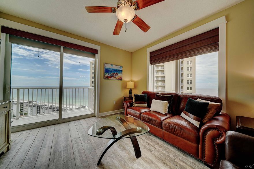 PRICE IMPROVEMENT !!Grand Panama Beach Resort, One of the most desired Resorts in all of Panama City Beach. This large 3bed 3bath w/bunk area used as an office has the perfect Gulf view. All rooms in this 01 stack look directly at the stunning sunsets. Ceramic tile ,Beautifully furnished  and rental ready. This has been a  non rental with the owner moving out of state. Immaculate condition and well maintained. Turn key rental ready if you want to offer short term rentals. Grand Panama is Home Owner owned Resort. Onsite General Store offering beer and wine. Onsite Bistro type restaurant. 2 pools in Tower one and Tower 2. Large fitness facility, Tiki bar in T1 pool area for food and beverages. Hot tubs, kiddie pool. Homeowners library, Grand Panama Has it all. Ample parking , pets allowed