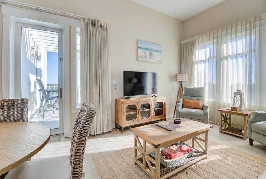 Seller Offering 2% towards Buyer's Closing Cost, Buydown etc..Live the Baytowne Wharf Lifestyle in Sandestin Golf & Beach Resort. Located in the heart of Sandestin, this condo offers walkable access to The Village of Baytowne Wharf--an energetic waterfront destination known for its marina, dining, boutiques, nightlife, and year-round events. Enjoy mornings along the Choctawhatchee Bay, afternoons on championship golf courses or sugar-white beaches, and evenings filled with live music, fireworks, and sunset views over the water.This fully furnished condo offers light-filled living space within the gates of Sandestin Golf and Beach Resort in Miramar Beach. Vaulted ceilings create an open, airy feel, while large windows frame views of the resort's Grand Gardens. The floor plan is ... efficient and comfortable, with a well-appointed kitchen, spacious bedroom, and ample storage for a condo of this size. A Juliet balcony off the primary suite offers scenic views of one of the four championship golf courses. The private deck provides an inviting outdoor space to relax overlooking the lush landscaped grounds and to enjoy beautiful sunsets.

Sandestin Resort amenities include private beach access, multiple golf courses, tennis and pickleball courts, miles of walking and biking trails, a full-service marina, and resort transportation throughout the property. Whether as a primary residence, second home, or investment opportunity, Baytowne Wharf delivers a true lock-and-leave coastal lifestyle with endless recreation, entertainment, and dining just steps from your door. Experience the best of resort living on Florida's Emerald Coast.
