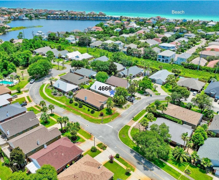 Welcome to Crystal Beach: Your Coastal Paradise! Discover the perfect blend of coastal charm and modern luxury in this stunning 1,919-square-foot brick home. Located in the desirable Crystal Beach community, just a short stroll from the pristine white sands and shimmering emerald waters of the Gulf of America, this property offers convenient access to new public beach facilities. Recently updated with $65,000 in enhancements, this home provides a stylish and comfortable living environment. The open-concept floor plan welcomes you with elegant Calacatta marble tile flooring that flows seamlessly from the front entrance through the main living areas and bathrooms. The dining and family rooms feature warm oak wood flooring, creating an inviting and cohesive atmosphere. The kitchen has been recently renovated and features classic shaker beadboard cabinets, granite countertops, and a full tiled backsplash. It is fully equipped with stainless steel appliances, including a gas range. A Relaxing Retreat: The spacious primary suite offers a private sanctuary with plush carpeting and a large walk-in closet. The ensuite bathroom is a spa-like escape, boasting marble tile flooring, a dual vanity with shaker beadboard cabinets, a relaxing garden tub with a marble tile surround, and a separate tiled shower. The split floor plan ensures privacy and comfort for guests and family. Two additional generously sized, carpeted bedrooms share a guest bathroom featuring marble tile flooring and a glass-enclosed tub/shower combo. Outdoor Oasis & Community Perks: Step outside to your private backyard oasis, perfect for relaxing or entertaining. The stylish paver driveway extends to the rear patio, where you'll find a welcoming firepit area. The property, situated on an inner-circle lot, is secured with a backyard fence and a new irrigation system. A two-car garage with an upgraded door w/windows and opener provides ample storage. This property is part of a low-fee HOA community with a pool. It offers one of the lowest annual HOA fees at just $420 annually and has no rental restrictions, making it an excellent option for both a primary residence or a smart investment property. Relax by the cozy gas fireplace with a marble tile hearth and natural stone accents, perfect for entertaining or unwinding after a day at the beach. Whether you're seeking a coastal retreat or a charming primary residence, this property delivers both style and convenience in an unbeatable location. Schedule your private tour today and experience the Coastal Paradise you've been dreaming of!