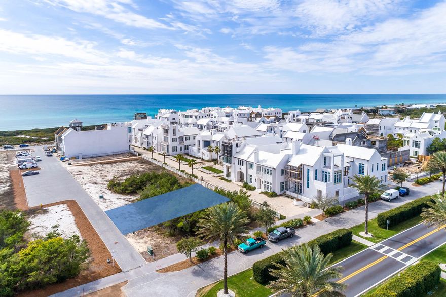 This homesite South of 30A fronts Sea Garden Pedestrian Path to the west, features onsite 2-car garage parking.
Nestled on 158 acres along the emerald waters and serene white sand beaches of Northwest Florida's Gulf Coast, Alys Beach is a New Urban community created with the highest standards for beauty, sustainability, and quality of life. White masonry homes are inspired by the harmonious architecture of Bermuda and Antigua, Guatemala. Courtyards meld indoor and outdoor spaces. Parks and trails preserve the wonder of a unique coastal habitat.