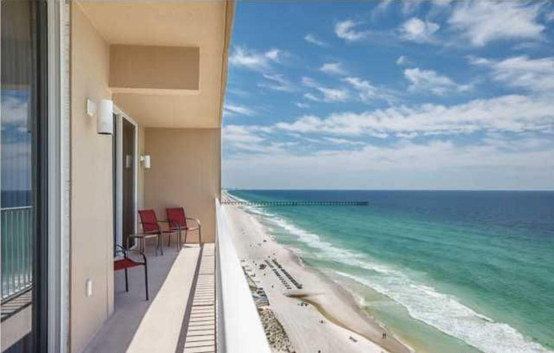 LOCATION, LOCATION, LOCATION!! Enjoy one of the resorts with the most amenities in all of Panama City Beach-TIDEWATER! Unit 1409 is a nicely furnished 1br/2ba gulf front condo at this mega-beach resort. Stunningly excellent 180 degree panoramic views of the sparkling emerald green gulf waters and white sand beaches from sunup to sunrise. Close to the east end of the building, unit 1409 offers 923 sf of pure comfort. The unit can sleep 6 comfortably and is tastefully decorated, ceramic tile throughout for easy care maintenance. Kitchen offers granite counters and a full array of stainless steel appliances. Custom draperies add to the contemporary colors and decor. Two full bathrooms for your convenience. Great rental investment property with on-site rental desk. Tidewater is a vacation