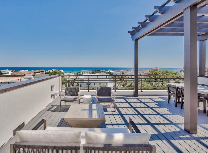 END UNIT - CORNER VIEW - UNDER CONSTRUCTION - Completion in Fall 2020. THE CREST is the newest, luxury, gated community on Hwy 30A! The Crest provides stunning, contemporary architecture & views of the Gulf from Destin to Panama City! Conveniently located in Blue Mountain Beach on one of the highest points on Hwy 30A, the view from the rooftop terrace is simply stunning! This 3500 sq ft home boasts 5 bedrooms, 5.5 baths and two spacious living areas. The Crest affords its owner quality (partial steel) construction along with extra space to enjoy those family days at the beach without the paying the price of gulf-front! A few of the many amenities include a community pool, poolside cabanas, separate storage for each unit, a golf cart for each owner...all of this in a gated community!