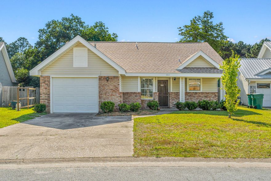 Nestled in a prime location, just minutes away from Northwest Florida State College, Eglin and Hurlburt Field, and HCA Florida Fort Walton Destin Hospital, this property offers unparalleled accessibility. Ideal for a forever home or investors, this single-story residence boasts 3 bedrooms and 2 bathrooms. Recent upgrades include a new roof in 2022, a new HVAC system in 2021, and a freshly updated primary bathroom vanity and fixtures in 2023. Step into the spacious living area through the 2022 sliding-door, which opens up to an inviting patio. The low-maintenance vinyl siding exterior and privacy fenced yard make this home even more desirable.
