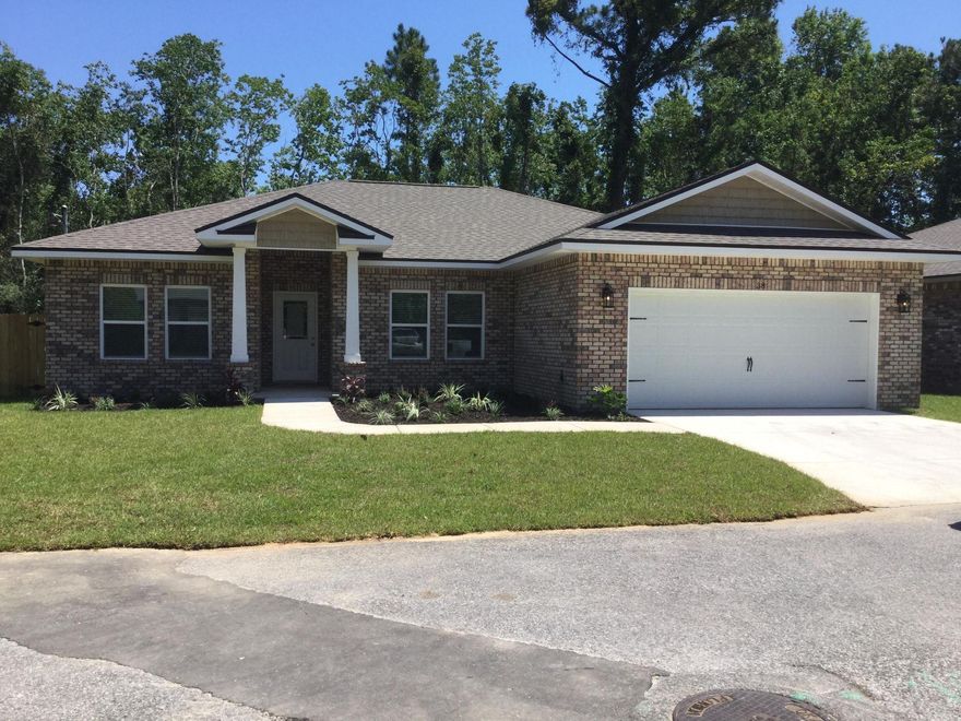 NEW CONSTRUCTION by Local custom Home Builder.  1 of 4 BRAND NEW All brick homes 4BR, 2BA Under construction and ready for move-in November 2020. Close to military bases beaches and shopping. Quality Construction with lovely features throughout including an Open concept floor plan with 10' heights in the main living area, 9'ceilings in remaining rooms. Trayed ceilings in living room and master bedroom. Other features include Luxury ''Life Proof'' vinyl plank flooring throughout with plush carpeting in bedrooms. Kitchen and bath have ALL WOOD '' shaker style'' cabinetry with soft close doors. 10' Center island with pendant lighting, and Quartz countertops. Samsung stainless appliance package including a  French Door refrigerator.  Oversized pantry in kitchen, Large crown molding in Main