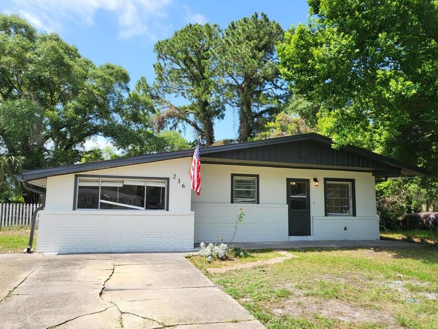 This three bedroom, one bathroom home is a perfect residence that is turn key and ready for occupancy. Home has been fully rewired, New Kitchen with White Shaker 42''cabinets , granite Countertops, SS Appliances, LVP flooring throughout, Remodeled bathroom, interior freshly painted, New water heater, Lighting, fans, fixtures, and more! The large yard is fully fenced with mature trees and shed for additional storage.