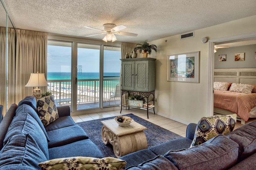 Listed for $339,000, 916 Pelican Beach is a 2 bedroom 2 bath gulf front condo that comfortably sleeps 6. Recently updated with designer cabinets, granite counter tops, and new HVAC, this condo is turn key and rental ready. Pelican Beach Resort is a favorite in Destin that is centrally located across from 'Big Kahuna's Water Park and close to some of our best restaurants and entertainment. Pelican Beach also has an amazing array of amenities including: kiddies pool, a heated pool, lagoon pool, beach front tiki bar, a gym with steam room & sauna, 2 tennis courts, covered parking, an outdoor grill area, deli/cafe, and kid's video arcade. With great rental income and low association dues, 916 Pelican Beach provides one of the most cost effective methods of owning a gulf front condo.