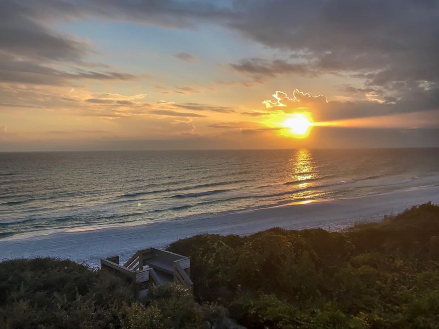 4BR/3BA Gulf front Condo!! Unit occupies the entire second floor of a three-floor building. Beautiful views from the living areas, master bedroom and large balcony. Kitchen features granite counter-tops, GE Profile appliances and a walk-in panty. Close to restaurants, shops and Seaside. Unit is offered furnished with the exception of the chest/coffee table in the living room. Unit grossed approx. $ 84,000 for 2018. Dimensions & Square footage is approximate and should be verified by buyer.