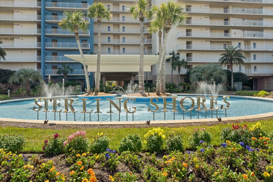 Turnkey and furnished 2 bed/2 bath condo in the heart of Destin at Sterling Shores! BEAUTIFUL BEACH & GULF VIEW FROM BALCONY!! Sterling Shores is a gated complex featuring 400' of deeded beach access with a large 4300 sq ft heated lagoon style pool. Several recent updates include: new 1.6 gallon per flush toilet in both bathrooms, 1 year old refrigerator, 1 year old stacked washer & dryer, 1 year old carpet in both bedrooms, 1 year old dining table, recliner and club chair. Sofa is high end American leather. Appliances also include newer stainless stove and microwave. HVAC & Water Heater are 2017. HOA dues include all utilities with the exception of power.