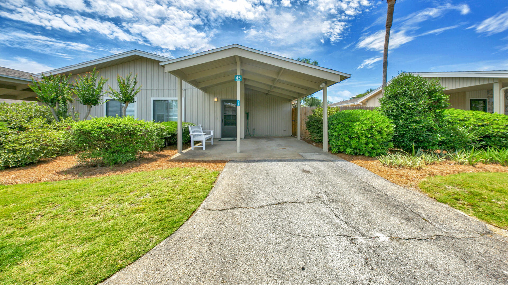 Highly sought after Tennis Village within the gated golf and tennis community of Seascape Resort. This newly remodeled unit is steps away from tennis courts and the only heated pool of the 4 available in the complex. Other amenities include 7 minute walk to the Seascape Deeded beach plus the dedicated beach parking and renowned Whales Tail Restuarant/Bar. This is a turn key unit which has a private court yard, personal carport, washer dryer, new AC unit (2019), new front door (2020) new screen door (2021), LED lighting, vaulted ceilings, new bedroom impact resistant windows (2020), ecobee WiFi thermostat (2020)and a UV whole house purifier (2021). Wonderful quiet dead end street for adults and kids.