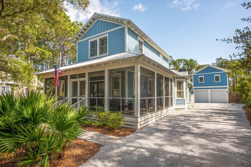 MULTIPLE OFFERS received. Seller Accepting Backup offers.  Attention all investors, come see one of GROVE BY THE SEA's largest lots/homes. This stunning home was reconfigured by Chris Stoyles of Archiscapes in 2017 and is perfectly located just east of HWY395 and Seaside, backing up to Point Washington State Forest and its unending views and trails -- just a short stroll away to the beautiful white sandy beaches.  This home was perfectly designed for entertaining family and friends or as a great ''rental machine.'' In addition to the utmost privacy, this home features a very appealing floor plan with a spacious and open living space that flows effortlessly through the kitchen and dining area, onto the enclosed/screened-in back porch with a fireplace, overlooking the new outdoor kitchen and dining area  just steps away from the new pool, backing up to the infinite green forest. The 5th bedroom is located in the carriage house, overlooking the pool and the forest.  This home has too many features to list.  Please contact your agent for a personalized showing.