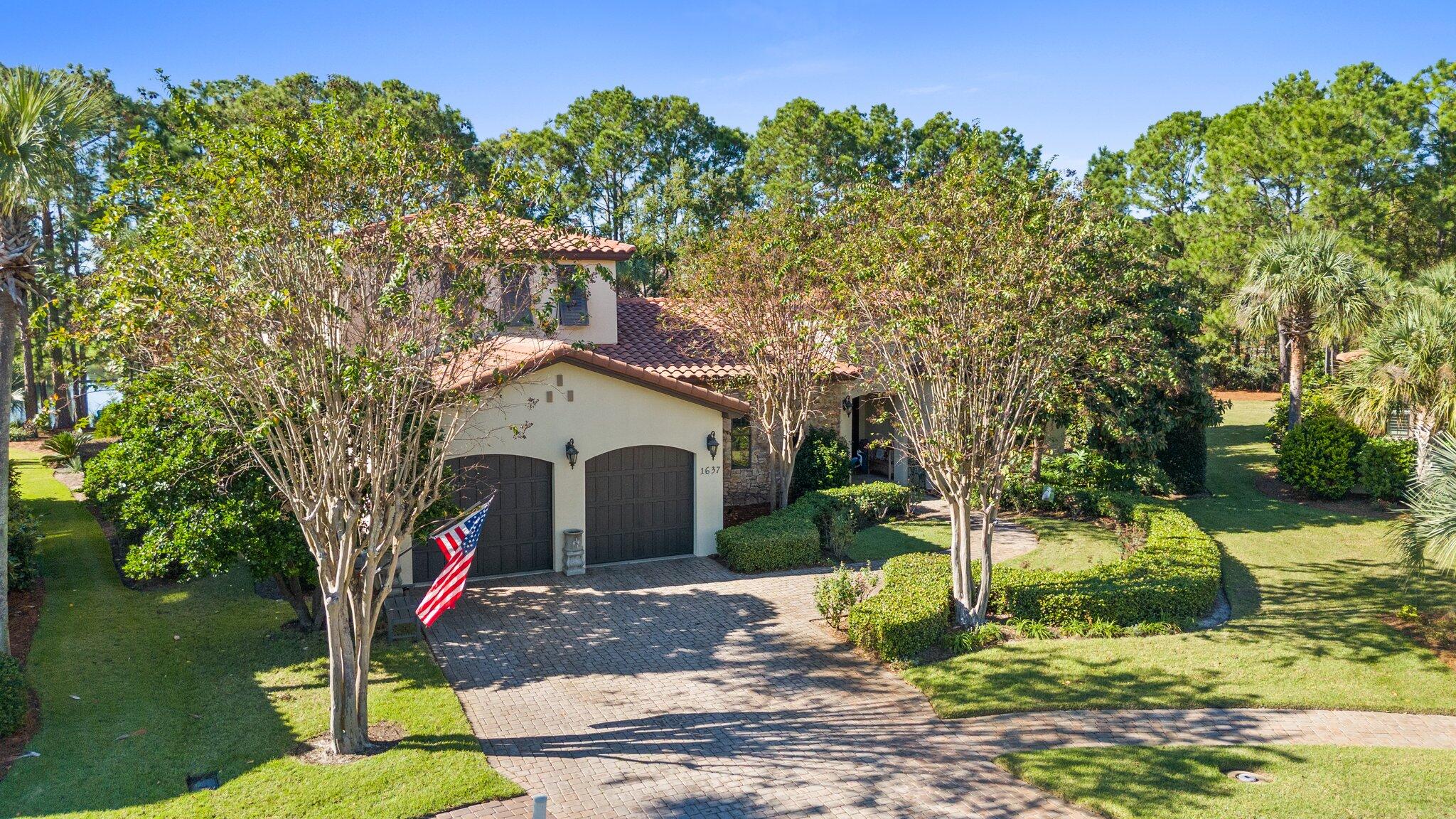 Arguably the BEST LOT in GENOA featuring an EXPANSIVE 146-FOOT LAKE FRONT LOT, with a private pool!! Genoa in Sandestin is known for it's beautiful old-world charm. No detail was overlooked in this Tuscan style home on a quiet cul-de-sac lot with sweeping views of the 4th fairway of the Baytowne Golf Course. Enjoy an open concept living area featuring a large living room that merges beautifully with a high-end kitchen boasting Thermador appliances, large granite island, custom built-ins & a butler's pantry. This is your opportunity to live in the Sandestin Golf and Beach Resort, known for its pristine beach frontage, championship golf courses, pools, tennis courts,98-slip marina, shopping, dining and a robust calendar offering festivals and events practically in your backyard!!