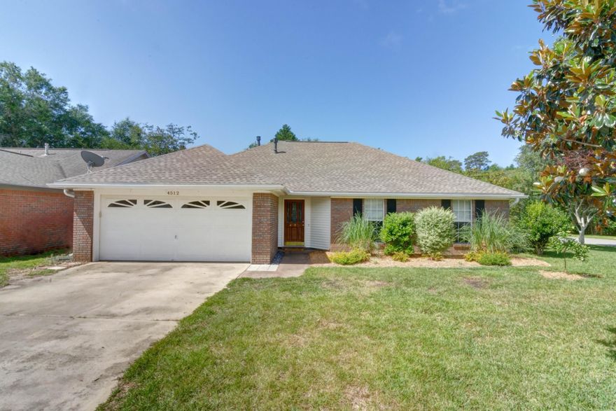 This lovely, single-level, 3-bed/2-bath home is conveniently located in the heart of Bluewater Bay on corner lot & ready for you to call HOME! The great room's vaulted ceiling has a new hurricane rated skylight that brightens the space. Enjoy the real bamboo wood flooring throughout much of the main living area while the cooled/heated Florida room creates a second living space with expansive windows overlooking the fully fenced backyard. The functional kitchen includes solid surface countertops, work island with wood countertop & 2015 gas range oven. Bedrooms all generously sized and master bath includes whirlpool tub & separate glass enclosed shower.Parkwood Ln offers convenient short-cut pass-through gate to Bluewater Elementary School.Roof 2yrs new & transferrable termite bond in place.