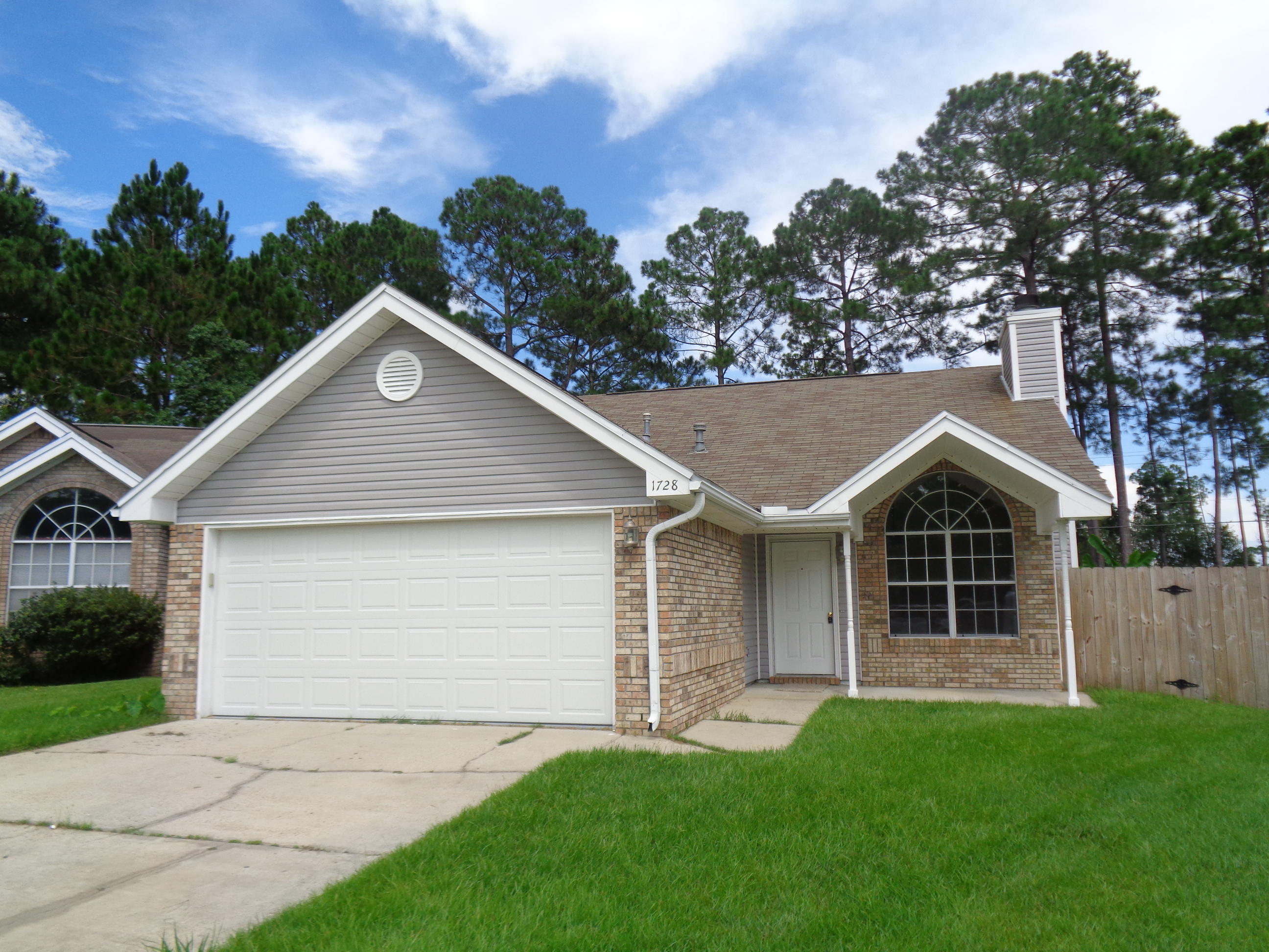 Great 3 bedroom 2 bath home at the end of a culdesac in Fort Walton! 2 car garage, high ceilings, fireplace, tile floors, new carpet in the bedrooms, new granite counter tops, some new appliances, fresh paint, and more! This property is move-in ready and would make the perfect home! Patio off of living room opens up to a fenced in back yard.
