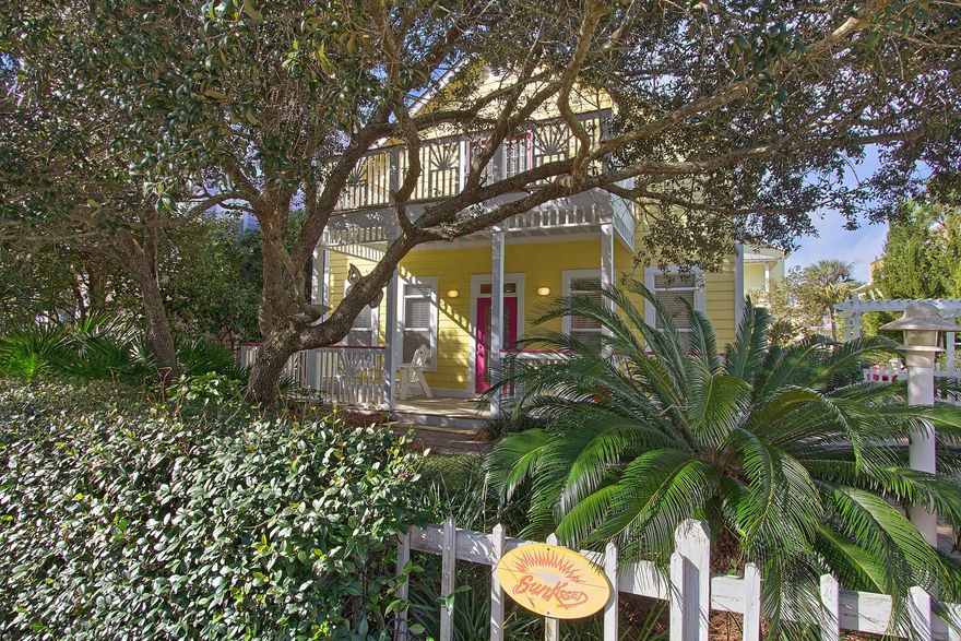 SUNKISSED COTTAGE IS NESTLED IN A QUAINT GATED BEACH FRONT COMMUNITY JUST EAST OF HWY 393 ON 30A. THIS CHARMING COTTAGE BOASTS 3 BEDROOMS,ADDITIONAL KIDS SLEEPING AREA, 3 BATHS, 2 LIVING AREAS,ALONG WITH RENOVATED KITCHEN AND BATHS,HARDWOOD FLOORS JUST REFINISHED, PAINT FRESHENED UP, OVERSIZED COVERED PORCHES FRONT AND REAR OVER LOOKING THE INGROUND POOL. THIS HOME IS PERFECT FOR A VACATION GETAWAY OR PRIMARY LIVING WITH A FIRST FLOOR MASTER SUITE AND ADDITIONAL GUEST ROOM ALL FEATURING HARDWOOD FLOORS, 9 FOOT CEILINGS, TONS OF WINDOWS FOR NATURAL LIGHT AND JUST STEPS TO THE COMMUNITY BEACH ACCESS.RESIDENT'S CAN WALK OR BIKE TO GULF PLACE FOR DINING, SHOPPING, CONCERTS, WINE FESTIVALS AND SO MUCH MORE, FINE DINING AT THE VUE AND GOLF AT SANTA ROSA GOLF CLUB IS JUST A SHORT DISTANCE AWAY.