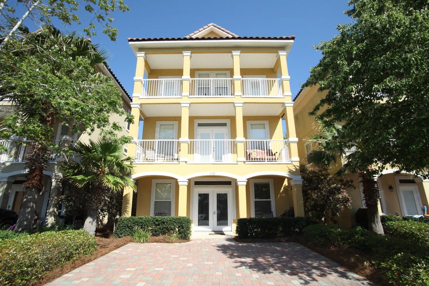 ERA Distinctive Property. Escape to this remarkable, Mediterranean styled home in the gated community of Villages of Crystal Beach. This home comes completely furnished and provides many other wonderful features. Kitchen features stainless steel appliances, granite countertops, and white cabinetry. Dining area is located right off the kitchen and connects to the living room. The master bedroom is located on the first floor and includes a walk-in closet. Villages of Crystal Beach features a beautiful lagoon-style pool, spa, and private shuttle to take you to and from the beach! Home is also within walking distance of the Destin Commons, movies, and a number of great restaurants.