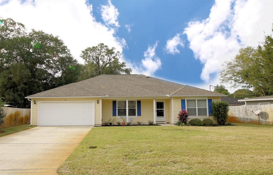 This Charming 2007 Built 3 Bedroom 2 Bathroom Home is ready for its next Owners! Lovingly cared for, Hardy Board Siding, Ceramic Tile Floors throughout except Carpeted Bedrooms. Ceiling Fans in All Bedrooms and the Living Room. Kitchen has Cherry Cabinets, Electric Glas Top Stove, Self Cleaning Oven, Built-In Microwave, Refrigerator, Disposal and Dishwasher. This home comes with Lawn Pump and Yard Sprinklers to maintain the Landscaping. Rear Tool Shed Included. Schedule your Showing now before this one is gone! Buyer to Verify all Information.