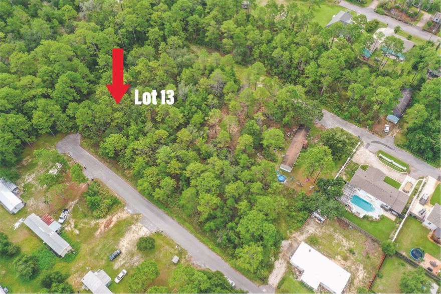 Elizabeth Farms Lot 13 is a GREAT parcel in a PRIME LOCATION in Santa Rosa Beach! Just minutes to the beach, shopping, restaurants and great schools.  Three adjoining lots, 10, 11 & 12, are also available for the same price each.