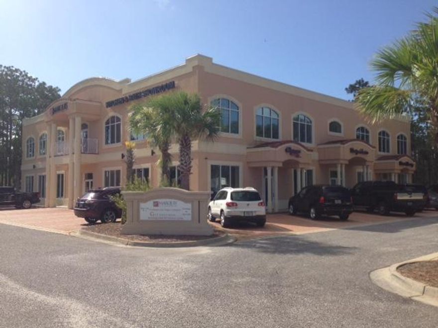 Office space located in Santa Rosa Beach within the Marquis Building. This 2nd floor space has 5 offices, conference room and small reception area. All tenants on the 2nd floor share restrooms and a kitchen area. This 2nd floor office space has good synergy with a builder, mortgage/training & consulting, pharmacist and others. The gross monthly rent includes electric and water.The interior of the space will be painted white and new vinyl plank flooring will be installed. This space will be available by November 15, 2019.Additionally, warehouse space is also available for lease on the 1st floor in the rear of the building. Inquire for more details.