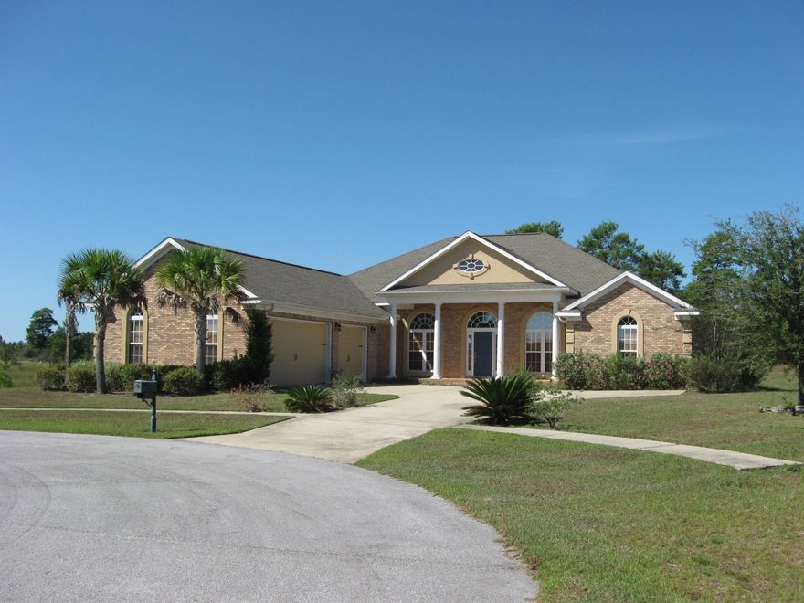 SHORT SALE...PROPERTY TO BE SOLD ''AS IS''. Built by Turner Homes located on a Cul-de-Sac in the Gated Golf Course Community-Windswept Estates.Welcome to this ''Remarkable Home'' located on a quiet Cul-de-Sac. Awesome Split Floorplan (approx. 3100 SqFt) with 4BDRMS/3.5Bath + 3 Car Attached Motor Court Garage located on approx. 0.75 Acre Lot. Home includes beautiful Laminate flooring, carpet & Tile throughout. Formal Dining Rm, Living Rm, Large Kitchen with Breakfast Bar & Dining Area, Family Rm with Built-in BookCases & Gas Fireplace. Screened Porch access from both Family Rm & Living Rm. Additional Patio Area with Outdoor Grilling Area. 2 HVAC Units& 2 Water Heaters. Don't Miss Out on this Amazing SHORT SALE/AS-IS Home located in the Golf Course Community of Windswept Dunes!