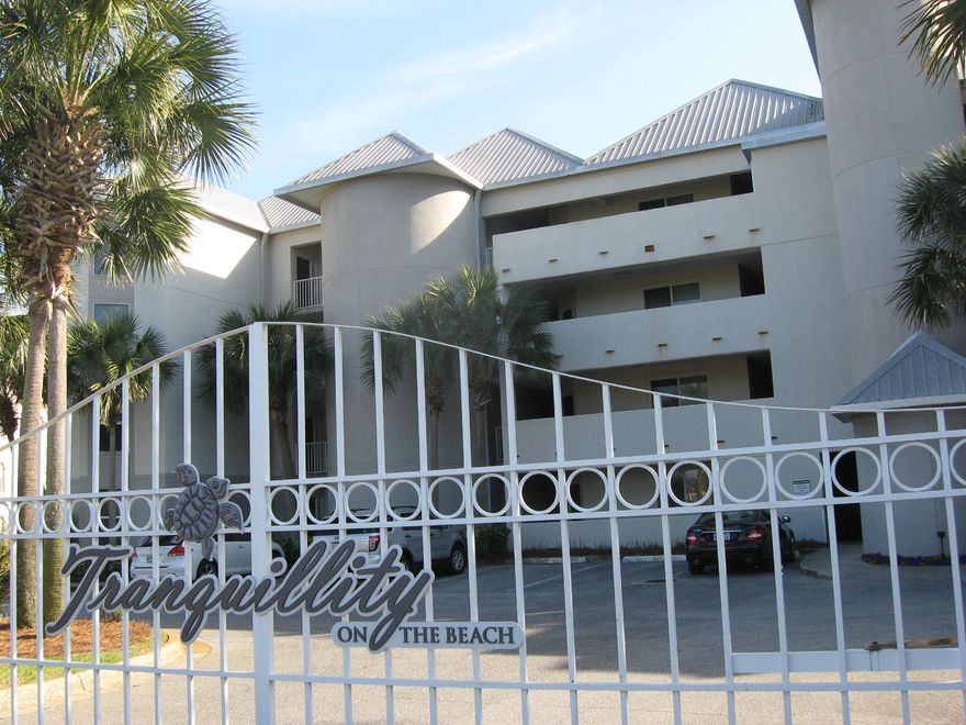 PARADISE awaits you in your tranquil Gulf front condo with spectacular views of the emerald waters and sugar white sand. Tranquillity on the Beach #310 is the east corner unit which offers panoramic views, with additional windows for added sunshine and light. Your Gulf front master bedroom has quiet nook for reading or enjoying the view. Step onto the balcony from the master and living area for relaxing days of listening to the surf. All bedrooms have en suite baths. Proven rental record. Lovely outdoor heated pool and picnic area with lush landscaping. Gated complex for privacy and secluded beach. Additional parking area across the street. Ride your bike to all the fun, shopping, restaurants in Rosemary Beach and WaterColor. Start living your DREAM where every day is a weekend! Renovation underway! New custom cabinet doors for kitchen and new quartz counters in bath!!